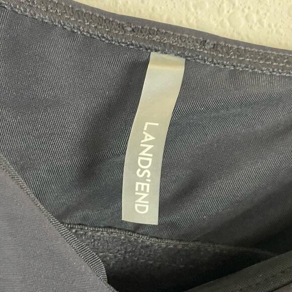 Lands End Swim Dress One-Piece Swimsuit Sz Plus 24W Modest Black Underwire - Picture 3 of 8